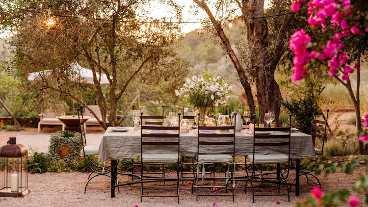 Ibiza villa dining